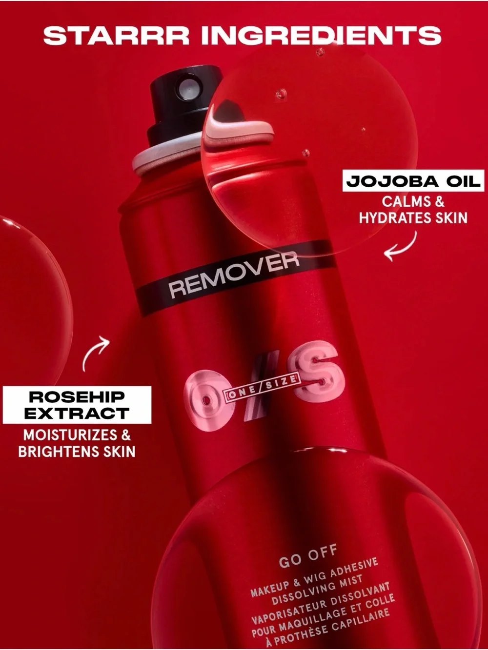 ONE/SIZE Go Off Makeup & Wig Adhesive Remover Mist - Red